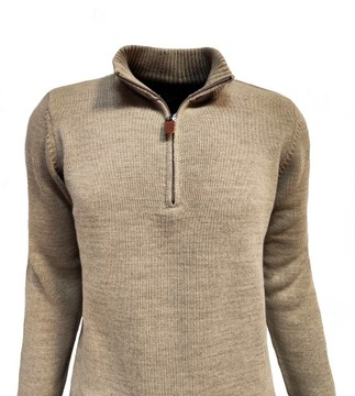 СВИТЕР МУЖСКОЙ, КОРОТКАЯ МОЛНИЯ, ВОРОТНИК-СТОЙКА, CAMEL XXL