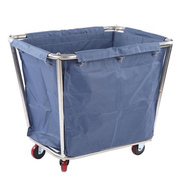 Прочная промышленная корзина для белья из нержавеющей стали.