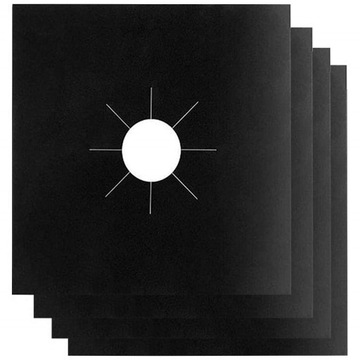 ТЕФЛОНОВЫЙ КОВРИК, 4 НАКЛАДКИ ДЛЯ ДУХОВКИ ДЛЯ ГОРЕЛОК ГАЗОВЫХ ПЛИТ