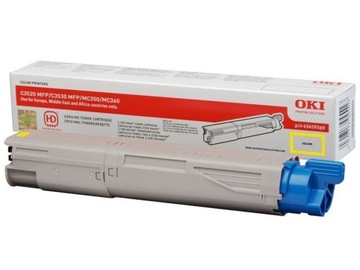 TONER ORYGINAŁ OKI 43459369 YELLOW C3500, 3520, 3530, MC350, MC360 2,5K OEM