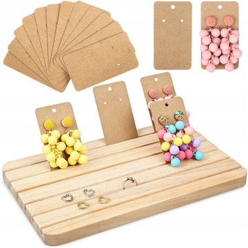 Greeting Card Wood Tray Jewelry Display Stand