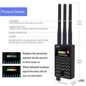 Радиочастотный детектор ошибок, устройство поиска камеры WiFi