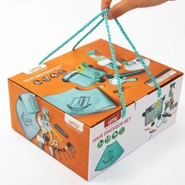 Большой деревянный парикмахерский набор, парикмахерская, детская парикмахерская, 18 шт.