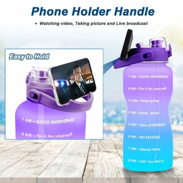 Мотивационная бутылка для воды Quifit 2л, 64 унции, 3,8 л, 128 унций