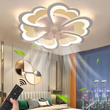 LAMPA LED 85W SUFITOWA Z WENTYLATOREM WIATRAK PILOTEM, ŚCIEMNIANA ŻYRANDOL