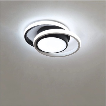 LAMPA SUFITOWA CZARNY ŻYRANDOL LED 6500K 32W