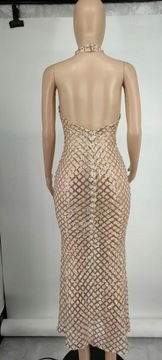 Wisząca cekinowa sukienka typu fishtail