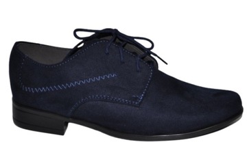Buty chłopięce komunijne granatowe zamszowe r.36 (116)