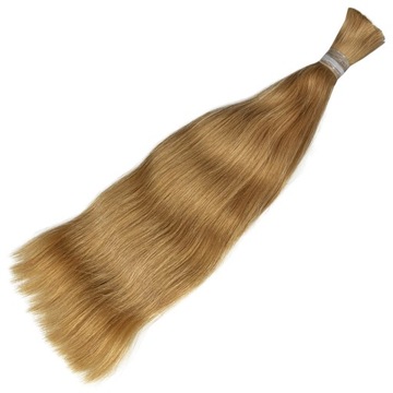 Naturalne włosy słowiańskie rude w puklu kitka kucyk blond 39 cm 120 g