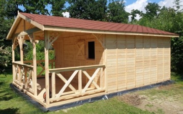 Деревянная садовая беседка 6x4 м