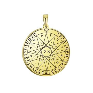 Merkury 4-1 złoto Talizman DIY wisiorek salomon pentagram