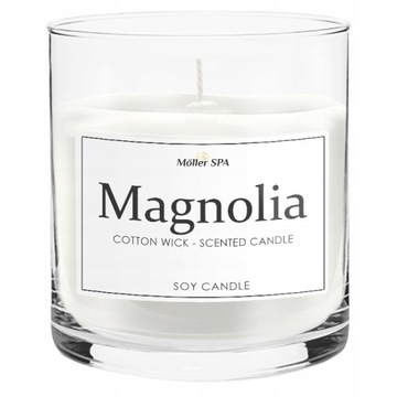 Möller SPA MAGNOLIA - NATURALNA SOJOWA ŚWIECZKA ZAPACHOWA W SZKLE 400g