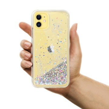 ETUI LIQUID SPARKLE do IPHONE 11 OCHRONNE SREBRNY