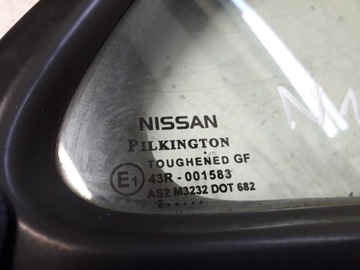 NISSAN ALMERA N16 03-06 SKLO (OKNO) DVEŘE PRAVÁ ZADNÍ MALÉ TROJŮHELNÍK