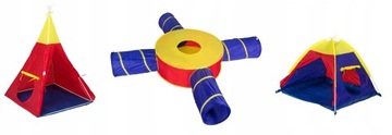 Комплект детских палаток домик 7в1 + 4 тоннеля