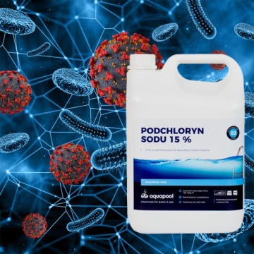 Гипохлорит натрия 15% стабилизированный хлор жидкий для дезинфекции бассейнов, 5 л
