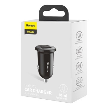 АВТОМОБИЛЬНОЕ ЗАРЯДНОЕ УСТРОЙСТВО BASEUS FAST USB, МАЛЕНЬКОЕ, МОЩНОЕ ДЛЯ ПРИГОРЯЧИКА