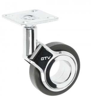 PREMIUM kółko meblowe rolka GIRA GTV CHROM fi 60 h-94,5 mm bez hamulca HIT