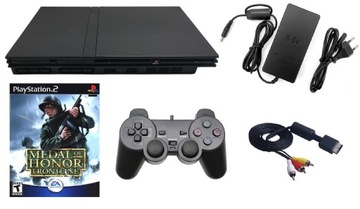 Konsola PlayStation 2 PS2 Slim + Pad + Karta + Medal Of Honor Frontline