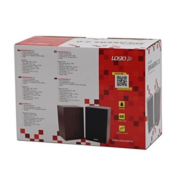 254L817 Динамики с логотипом SPZ1, 2.0, 6 Вт, коричневые,