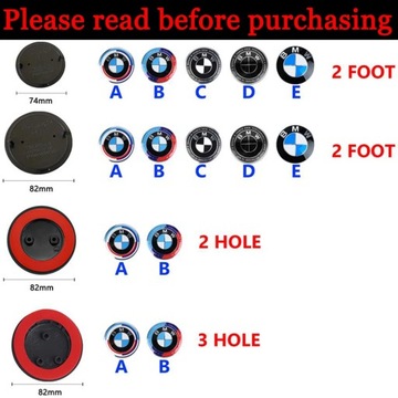 74/82 мм капот автомобиля передняя часть багажника эмблема запасная наклейка для BMW