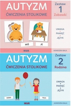 AUTYZM terapeutyczny STOLIKOWE 1+2 ZABAWKI RODZINA terapia ASPERGER spektru