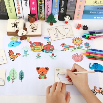 ДЕРЕВЯННЫЙ НАБОР МОНТЕССОРИ ДЛЯ ОБУЧЕНИЯ РИСОВАНИЮ