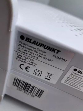 BLAUPUNKT ВЕНТИЛЯТОР FHM301