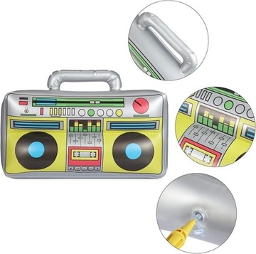 Надувной магнитофон БУМБОКС РАДИО ДИСКО 80-Х ГОД КАРНАВАЛЬНЫЙ ШАР