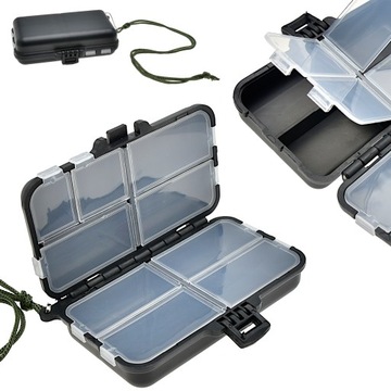 Ящик для рыболовных инструментов, 9 отделений, ОРГАНАЙЗЕР, со шнурком