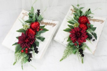 Крест для кладбищенского букета Могильный головной убор ОРАНЖЕВЫЙ