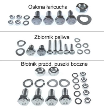 Шурупы MZ ES 250/2 TROPHY, оцинкованные, класс 8,8, разделены на группы