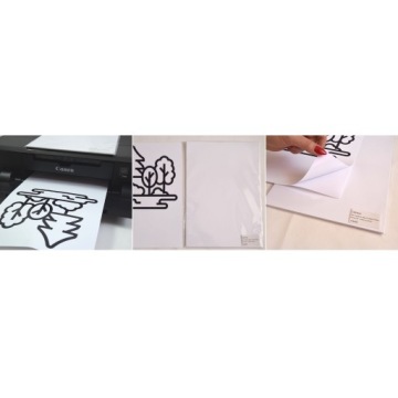 Бумага самоклеящаяся глянцевая, белая, 20 шт. А4 PAP-CSF016