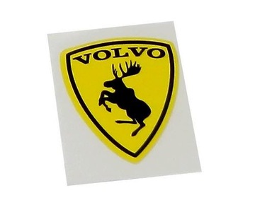 Наклейка VOLVO MOOSE желтая Crazy Moose 12 см