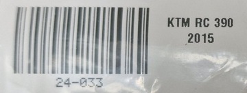 KTM RC 390 15- Уставьте переднюю левую подставку для ног