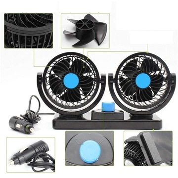 АВТОВЕНТИЛЯТОР, ВОЗДУХ ВОЗДУХ, ДВОЙНОЙ АВТОВЕНТИЛЯТОР, 12В, ДЛЯ ЗАЖИГАЛКИ