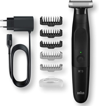 GOLARKA DO CIAŁA I BRODY BRAUN SERIES XT3 + 5 nakładek Czarna