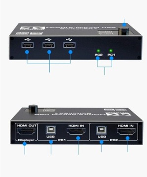 Переключатель KVM 3x USB HDMI 2.0b KVM
