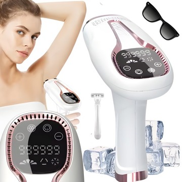 DEPILATOR IPL LASEROWY CHŁODZĄCY MOCNY BEZBOLESNY DO CIAŁA DEPILACJA BIKINI