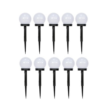10x LAMPKI SOLARNE OGRODOWE LAMPA LED 10 cm KULA