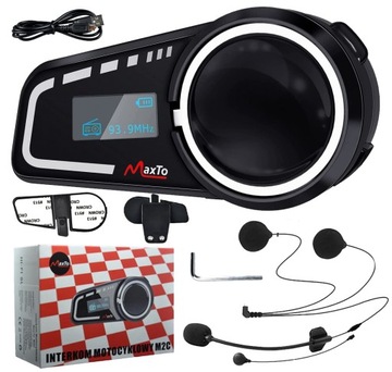 Interkom Bluetooth MaxTo M2C DO 6 KASKÓW LCD