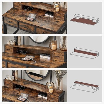 КОСМЕТИЧЕСКИЙ СТОЛИК С ЗЕРКАЛОМ И ТАБУРАТОМ