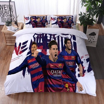 KOMPLET POŚCIELI 3D 160x200 MESSI WZÓR 3CZ.