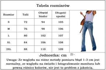 Seksowne Spodnie Dżinsowe Dla Kobiet - Wysoki Stan I Rozkloszowane Nogawki