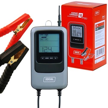 prostownik Ideal EXPERT CHARGER 12 LCD 3w1 tester diagnostyczny 230v 12v