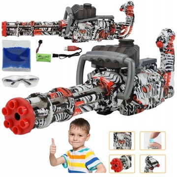 MINIGUN KARABIN PISTOLET AUTOMAT NA KULKI ŻELOWE AUTOMATYCZNY WIELKI