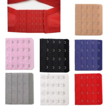 Широкий удлинитель бюстгальтера 4 на 4 крючка Черный