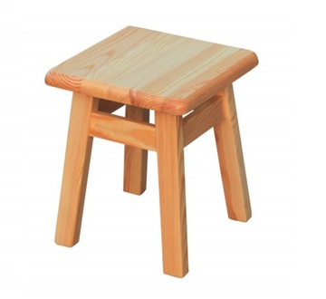 Taboret sosnowy mały kwadratowy sosna naturalna
