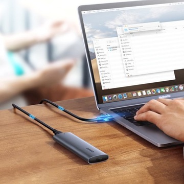 Корпус твердотельного накопителя UGREEN M.2 M-Key NVMe SATA USB-C