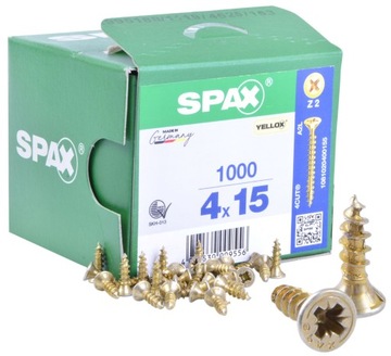 SPAX WKRĘTY UNIWERSALNE DO DREWNA 4X15MM 1000SZT